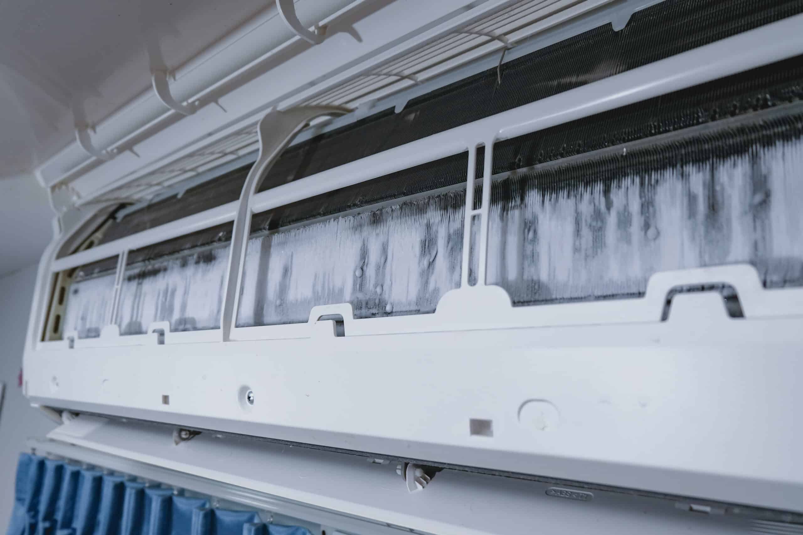 ice on an indoor mini split unit